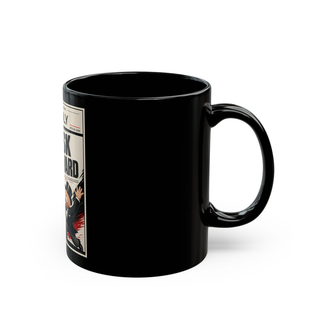 Monopoly 'No Risk No Reward' Black Coffee Mug (11oz & 15oz) — Retro Game Poster Design
