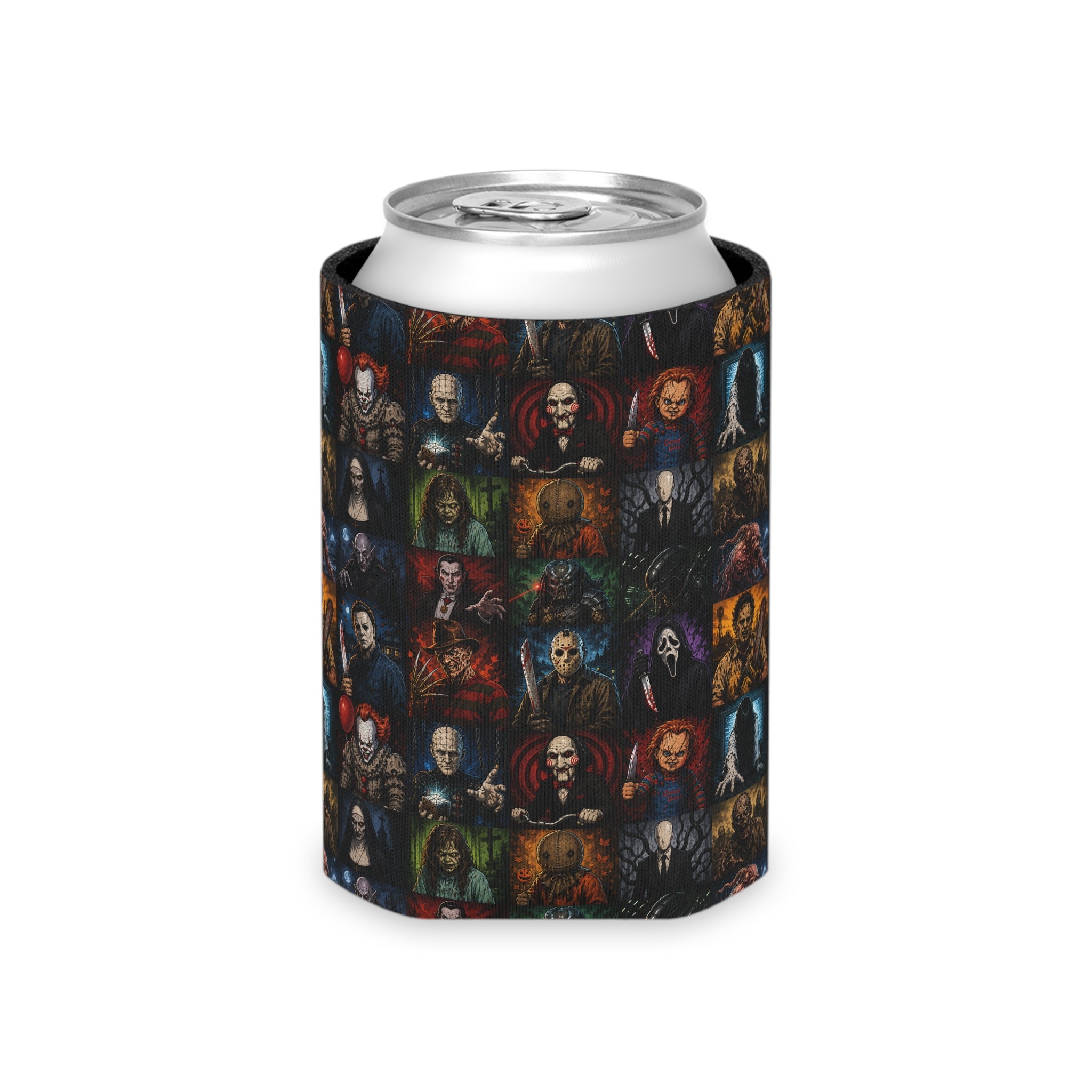 Can Cooler - Horror Icons Collage