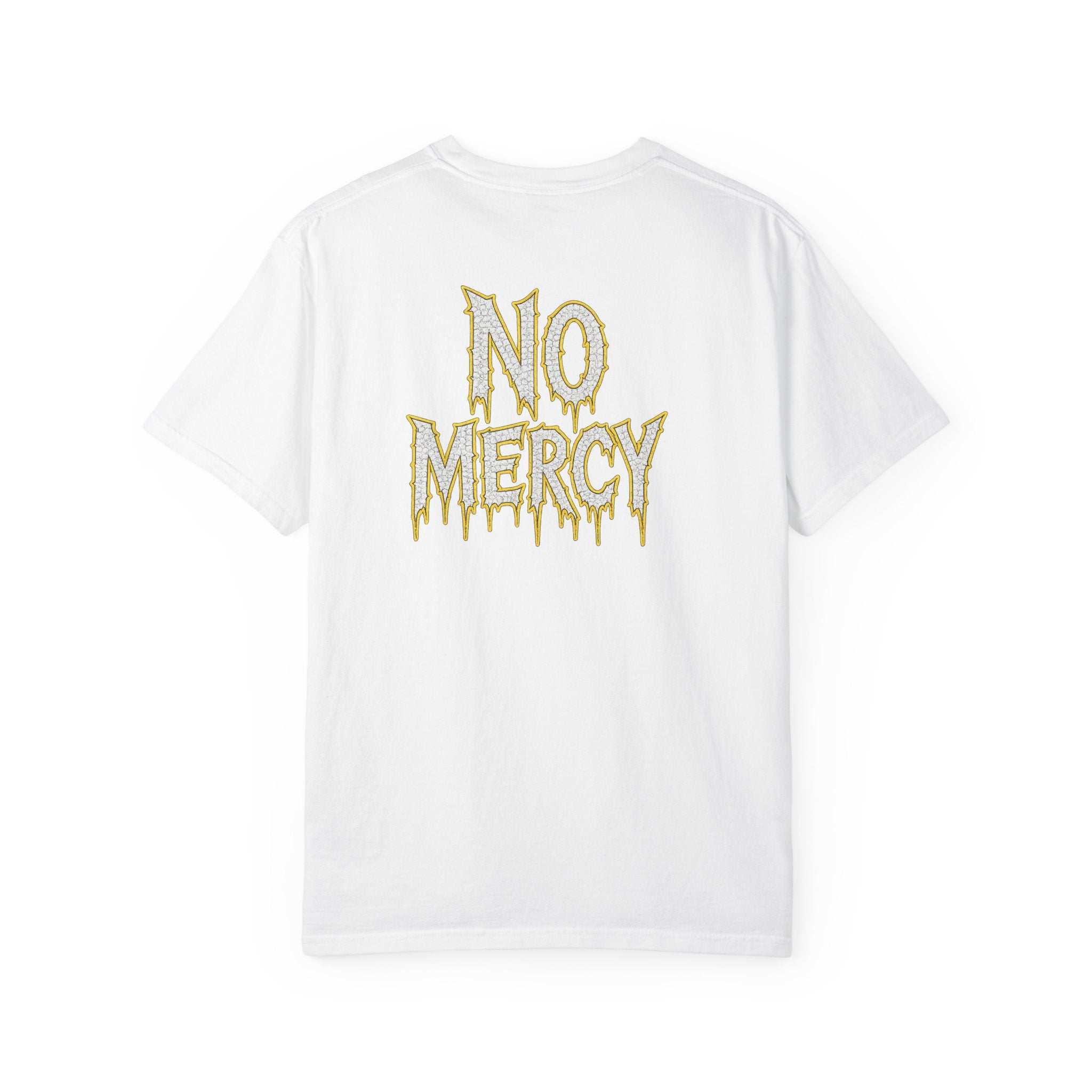 Chucky "Let's Play" Horror Tee — "No Mercy" Back Graphic