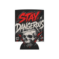 Can Cooler — "Stay Dangerous" Skull Drink Koozie (Red & Black)