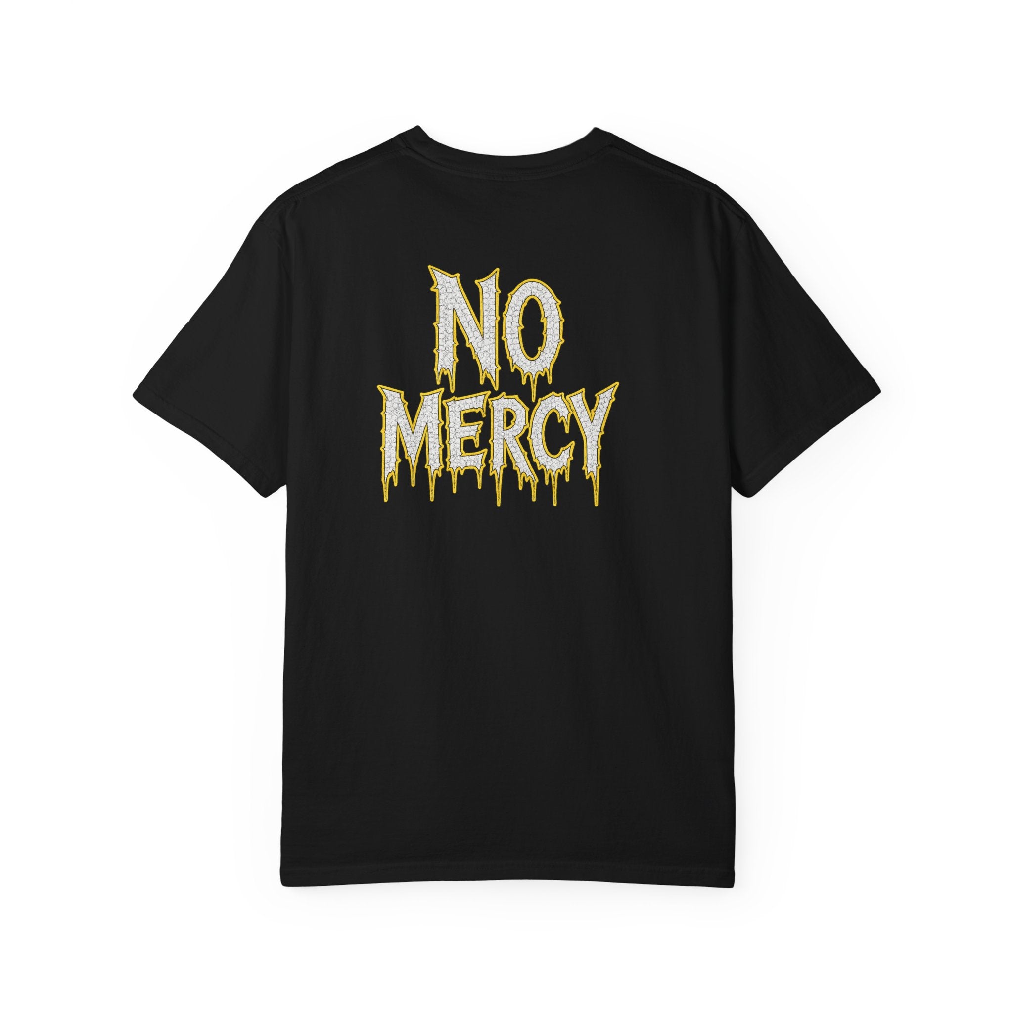 Chucky "Let's Play" Horror Tee — "No Mercy" Back Graphic